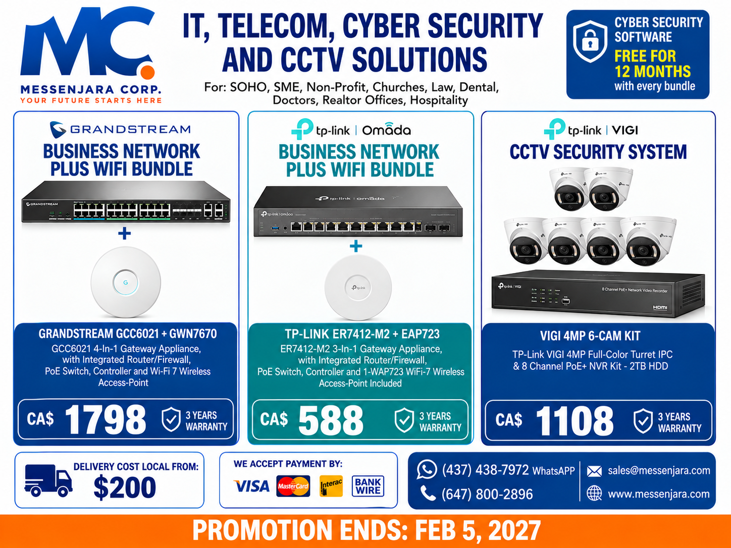 Business network & security solutions original promotional flyer