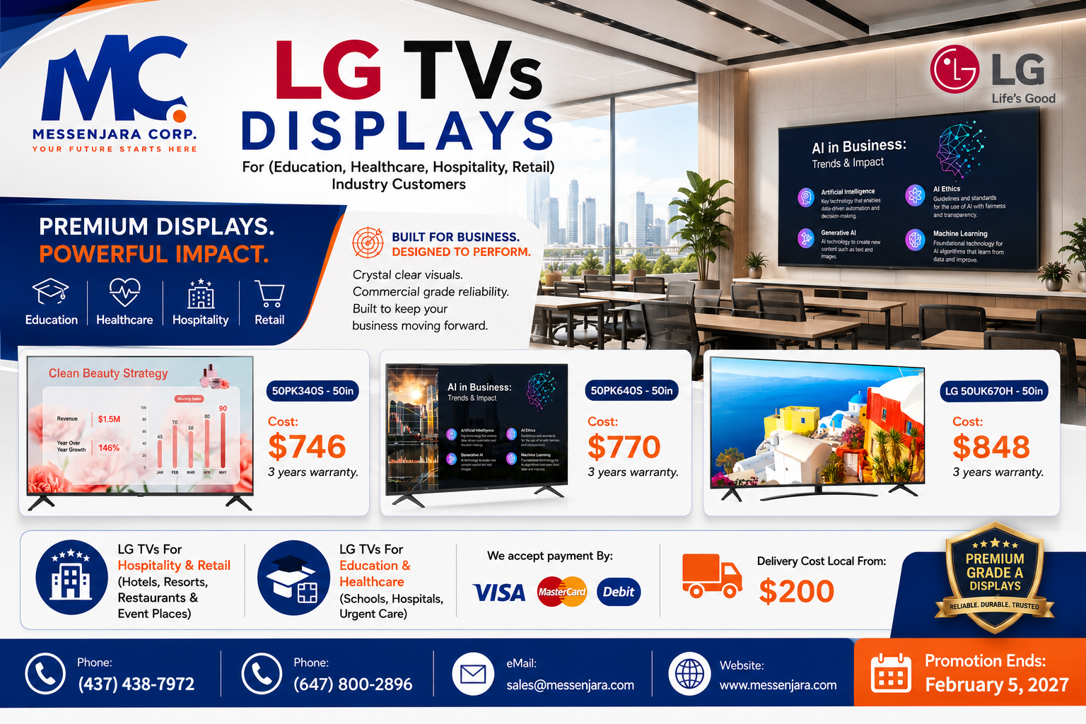 LG TVs & commercial displays original promotional flyer